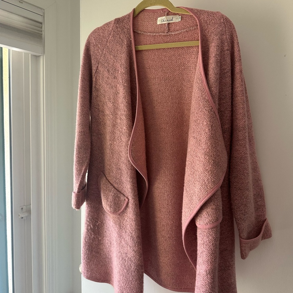 Chicwish Dusty Rose Open Front Cardigan